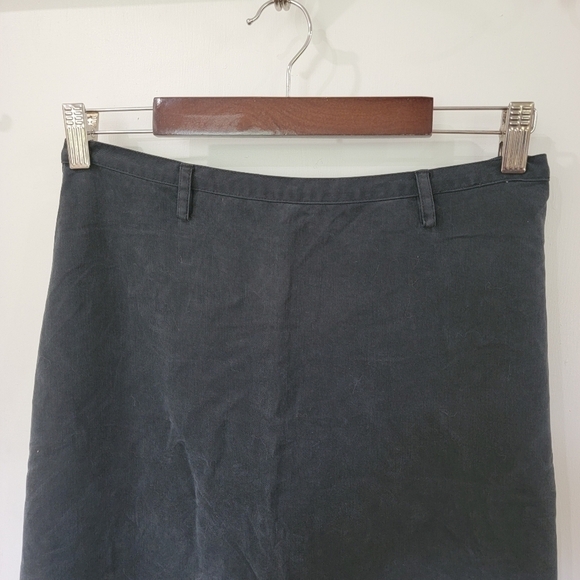 Eddie Bauer Long Charcoal Black Tencek Skirt Size 8 Petite - Picture 5 of 13